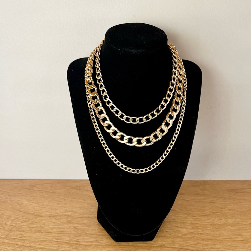 Gold Chain Layered Necklace
